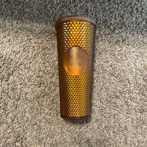 Starbucks Metallic Gold Textured Tumbler